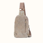 Cass Sling in Nubuck Leather - Golden Granite