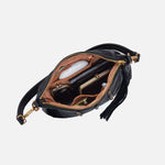 Kori Crossbody in Pebbled Leather - Black With Studs