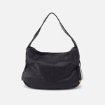 Kori Hobo in Pebbled Leather - Black With Studs