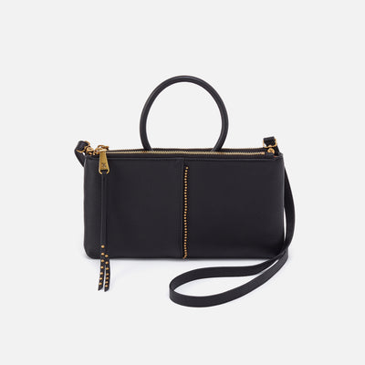Sable Crossbody in Pebbled Leather - Black