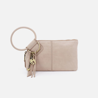 Sable Wristlet in Gloss Leather - Stone Gloss