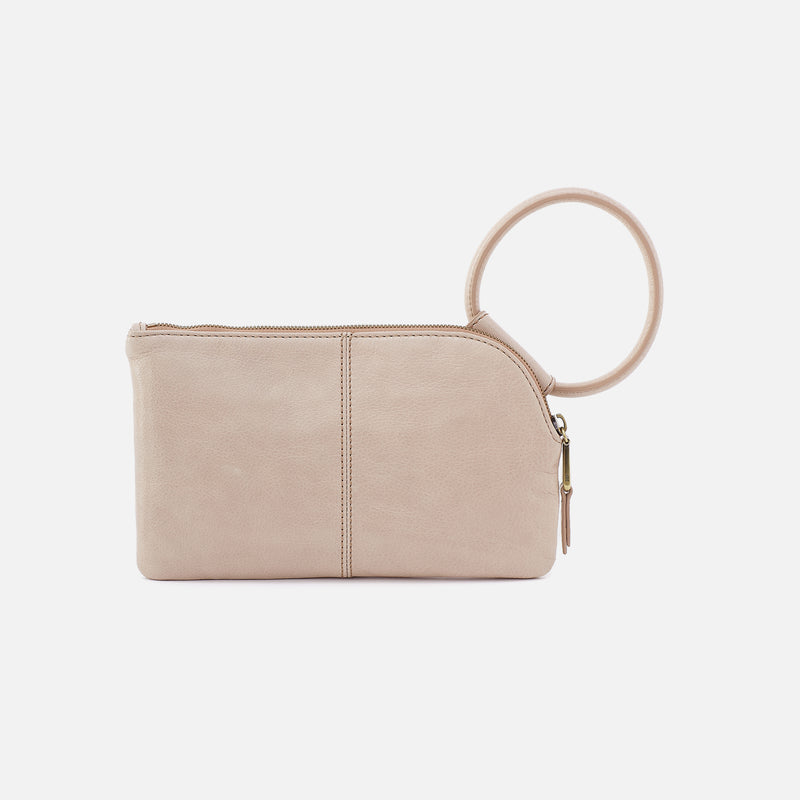 Sable Wristlet in Gloss Leather - Stone Gloss