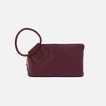 Sable Wristlet in Pebbled Leather - Mulberry Glaze