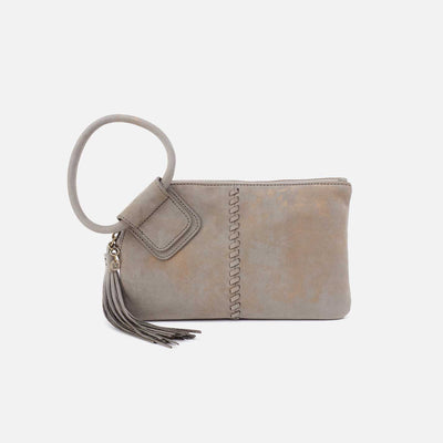 Sable Wristlet in Nubuck Leather - Golden Granite