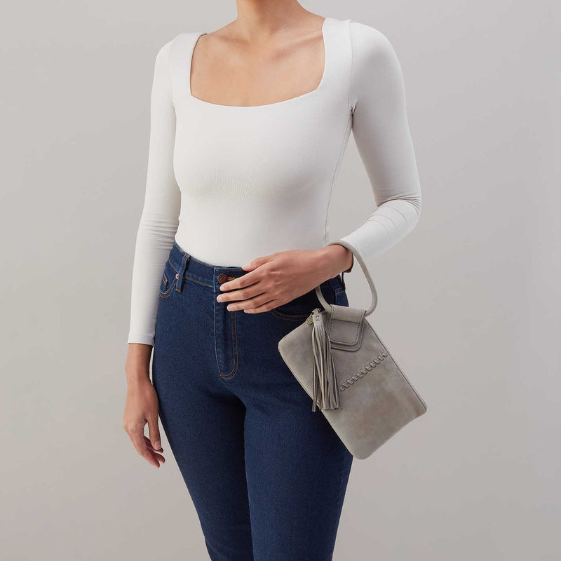 Sable Wristlet in Nubuck Leather - Golden Granite