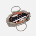 Sheila Medium Satchel in Nubuck Leather - Golden Granite