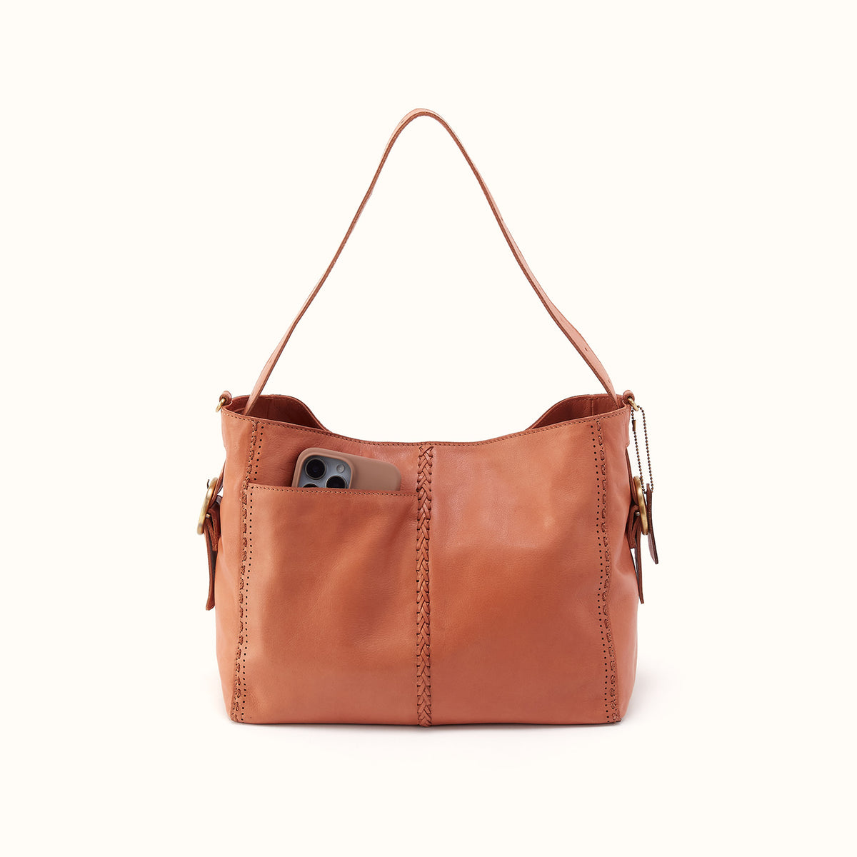 Render Shoulder Bag in Washed Leather - Harvest Wheat