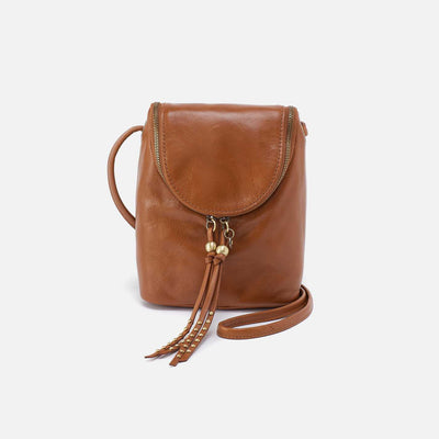 Fern Crossbody in Polished Leather - Truffle