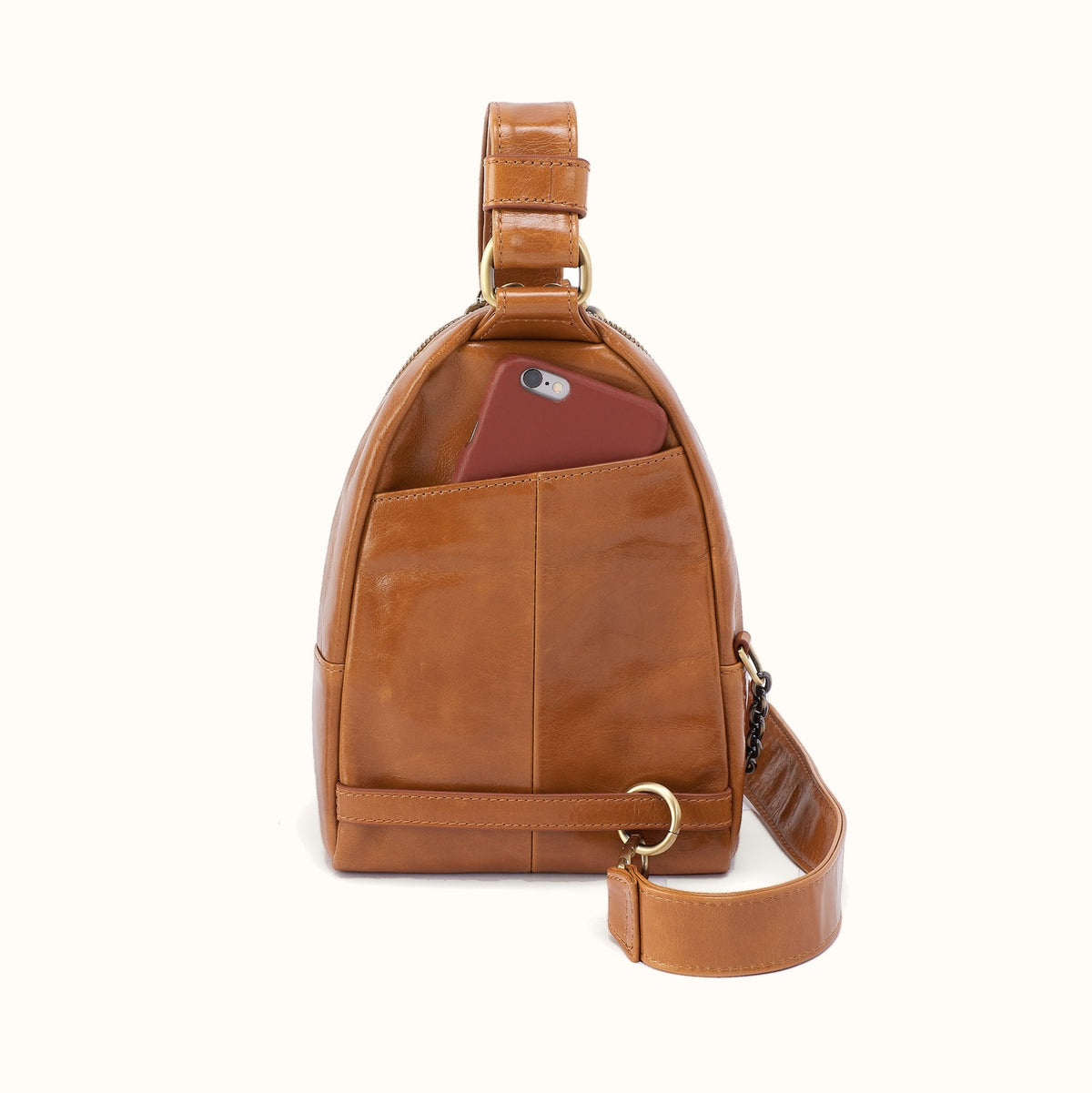 Fern Sling in Polished Leather - Truffle