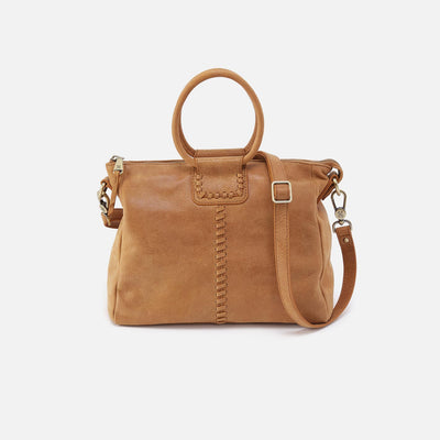 Sheila Medium Satchel In Buffed Leather - Whiskey