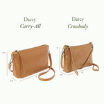 Darcy Crossbody In Buffed Leather - Whiskey