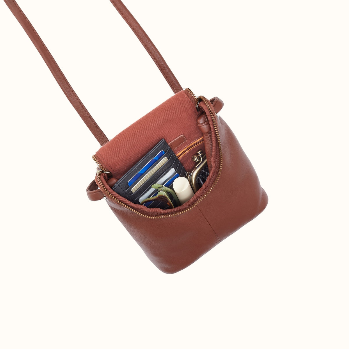 Fern Crossbody In Cloud Leather - Cocoa Bean