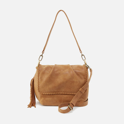 Harley Convertible Shoulder Bag In Buffed Leather - Whiskey