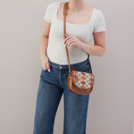Kiva Small Crossbody In Pebbled Leather - Timber Brown