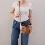 Opal Mini Shoulder In Pebbled Leather - Timber Brown