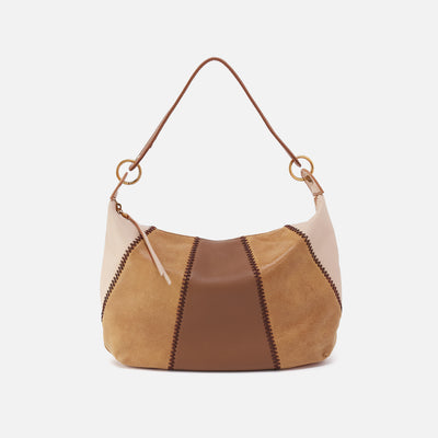 Opal Shoulder In Pebbled Leather - Timber Brown