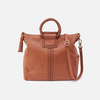 Sheila Large Satchel In Washed Leather - Harvest Wheat