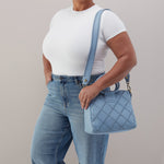 Sheila Medium Satchel In Cloud Leather - Bluebell