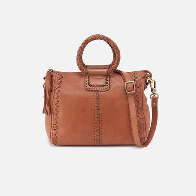 Sheila Medium Satchel In Washed Leather - Harvest Wheat