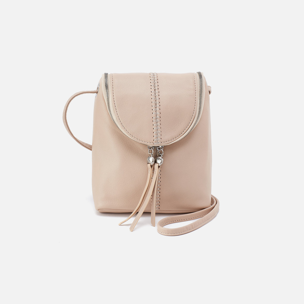 Fern Crossbody In Pebbled Leather - Stonewash