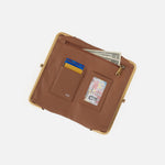 Lauren Clutch-Wallet In Pebbled Leather - Timber Brown