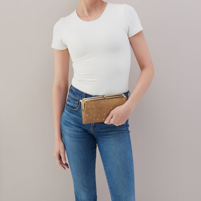 Lauren Clutch-Wallet In Buffed Leather - Whiskey