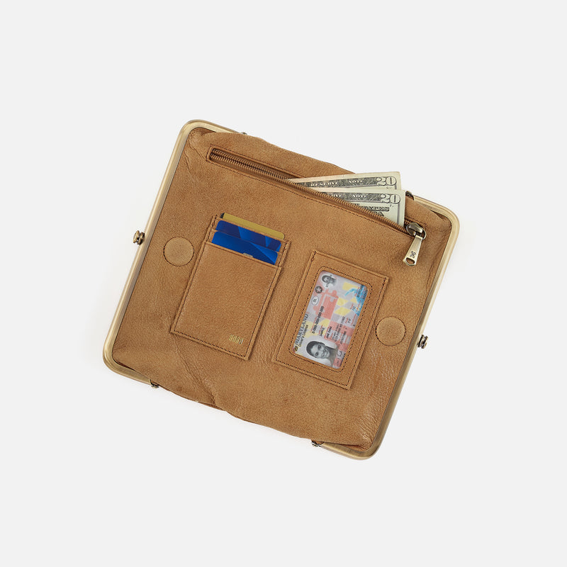 Lauren Clutch-Wallet In Buffed Leather - Whiskey