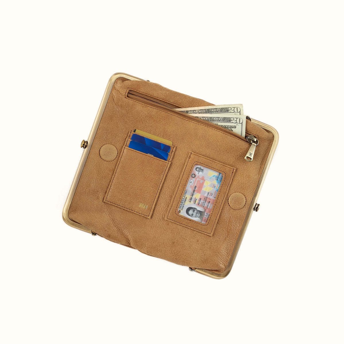 Lauren Clutch-Wallet In Buffed Leather - Whiskey