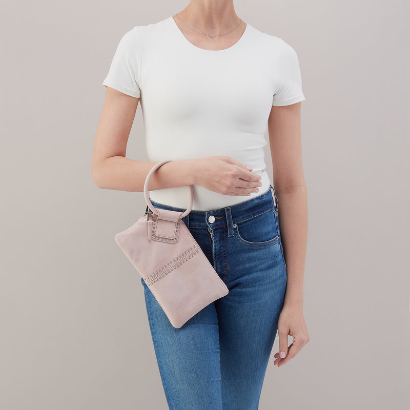 Sable Wristlet In Buffed Leather - Blossom