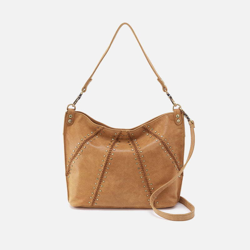 Pier Shoulder Bag In Buffed Leather - Whiskey