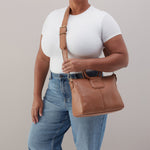 Sheila Medium Satchel In Pebbled Leather - Brown Sugar
