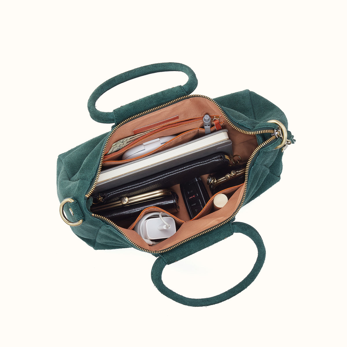 Sheila Medium Satchel In Suede Leather