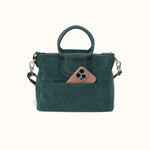 Sheila Medium Satchel In Suede Leather