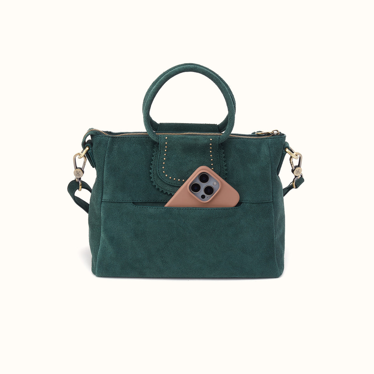 Sheila Medium Satchel In Suede Leather