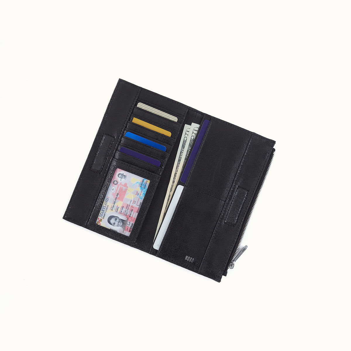 Jill Large Bifold Wallet In Buffed Leather