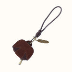 Bird Clip Pouch In Suede Leather