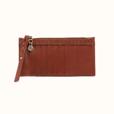 Carte Card Case In Washed Leather - Kindling Brown