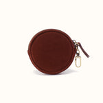 Revolve Small Bag Charm In Suede Leather - Chocolate