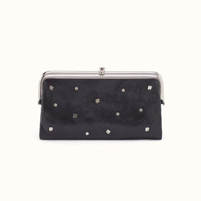 Lauren Clutch-Wallet In Buffed Leather - Black