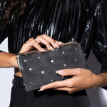 Lauren Clutch-Wallet In Buffed Leather - Black