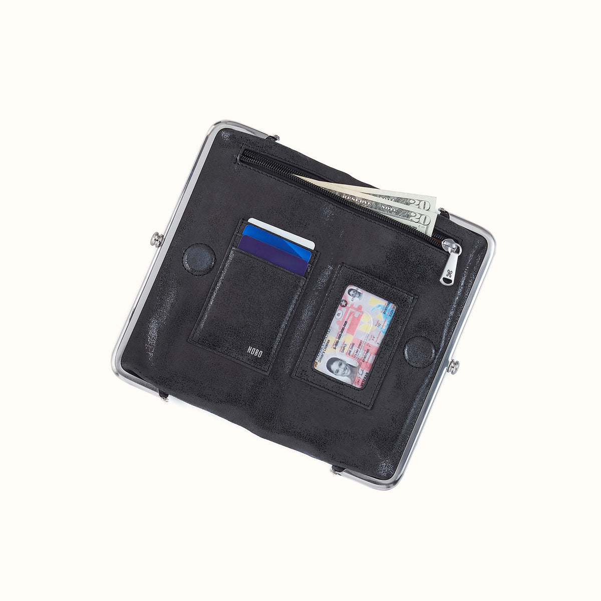 Lauren Clutch-Wallet In Buffed Leather