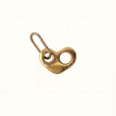 Bubble Heart Bag Charm  - Gold