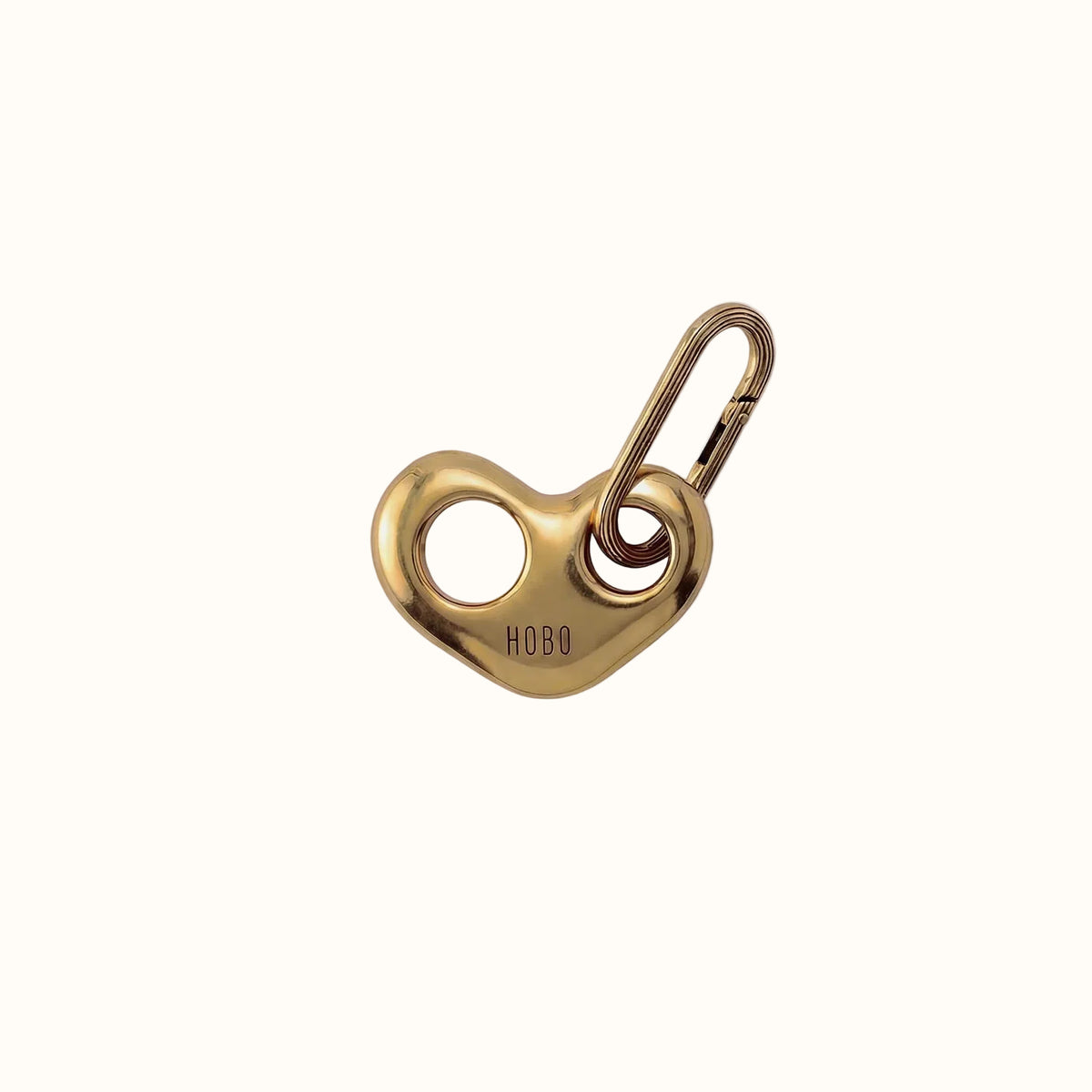 Bubble Heart Bag Charm  - Gold
