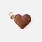 Heart Swells Fob in Buffed Leather - Brandy