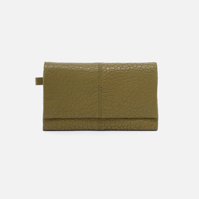 Keen Continental Wallet in Bubble Pebbled Leather - Green