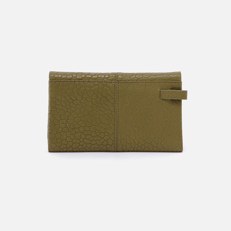 Keen Continental Wallet in Bubble Pebbled Leather - Green