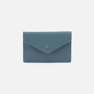 Goldie Card Case in Pebbled Leather - Agave Leaf