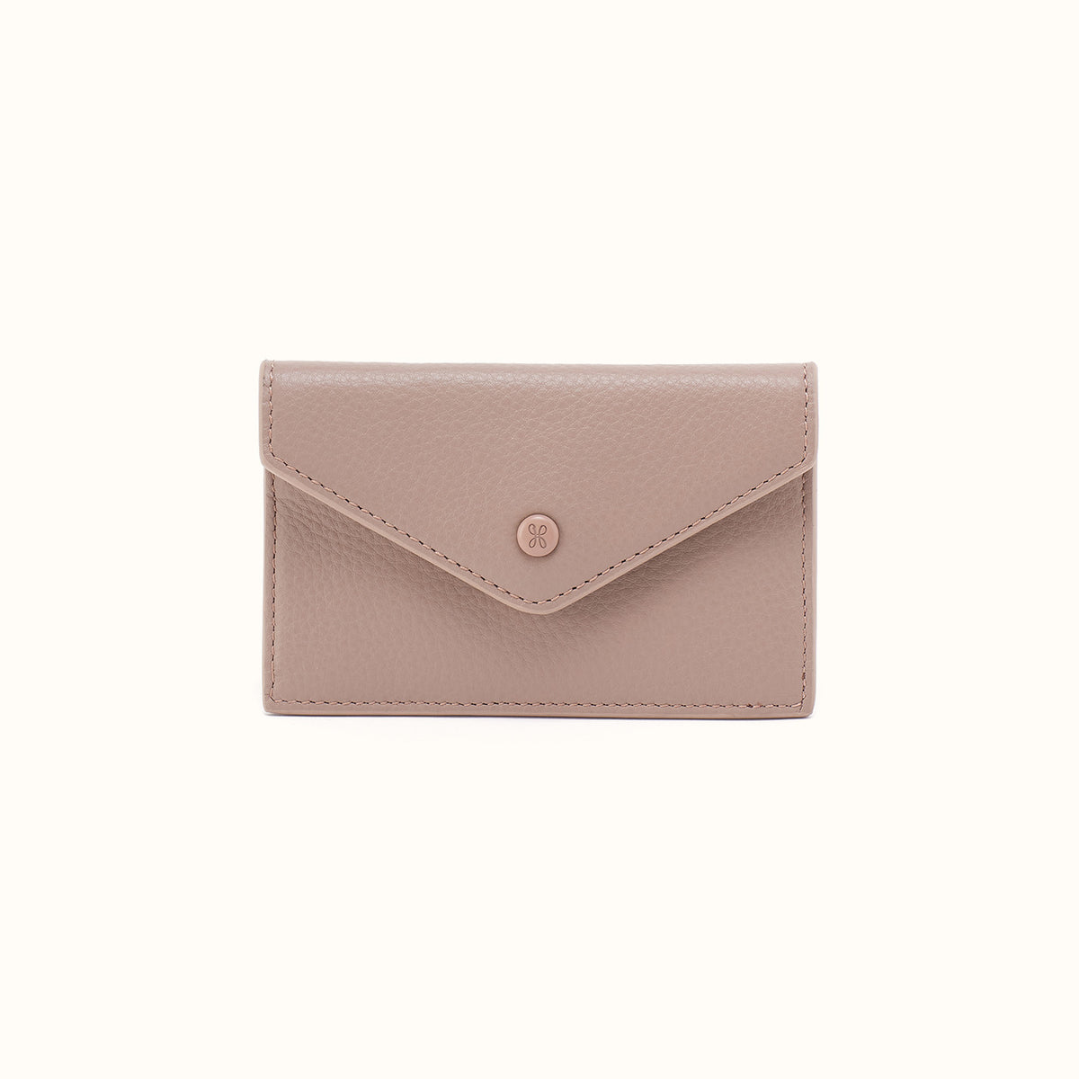 Goldie Card Case in Pebbled Leather - Warm Adobe- FOL