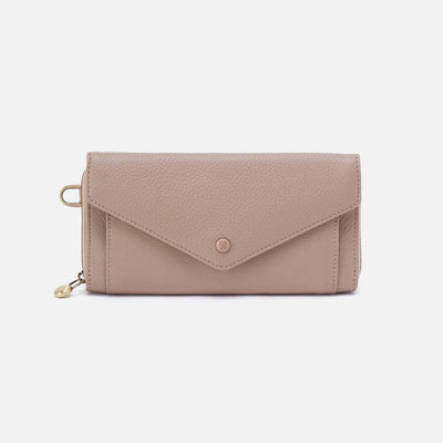 Goldie Large Wallet in Pebbled Leather - Warm Adobe