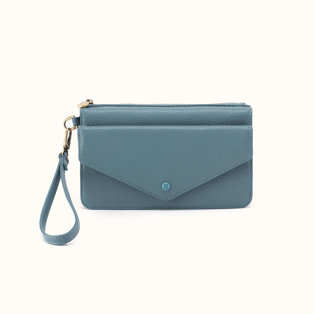 Goldie Wristlet in Pebbled Leather - Agave Leaf – HOBO